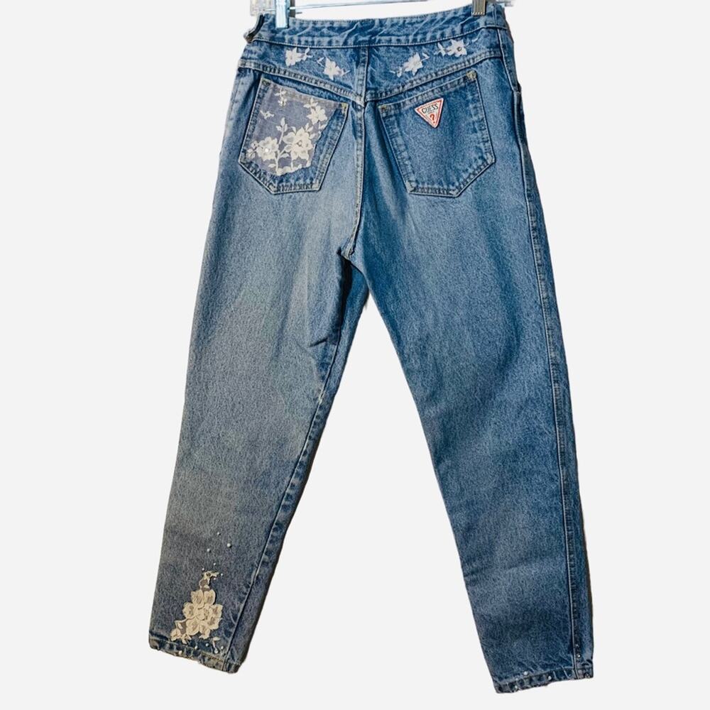 Guess 80s jeans side zip super high rise upcycled jeans - Picture 12 of 16